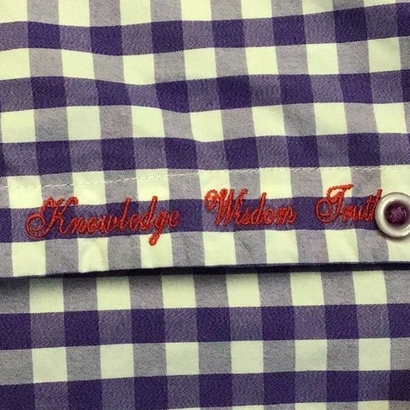 ROBERT Graham purple check button front shirt large - Picture 9 of 10